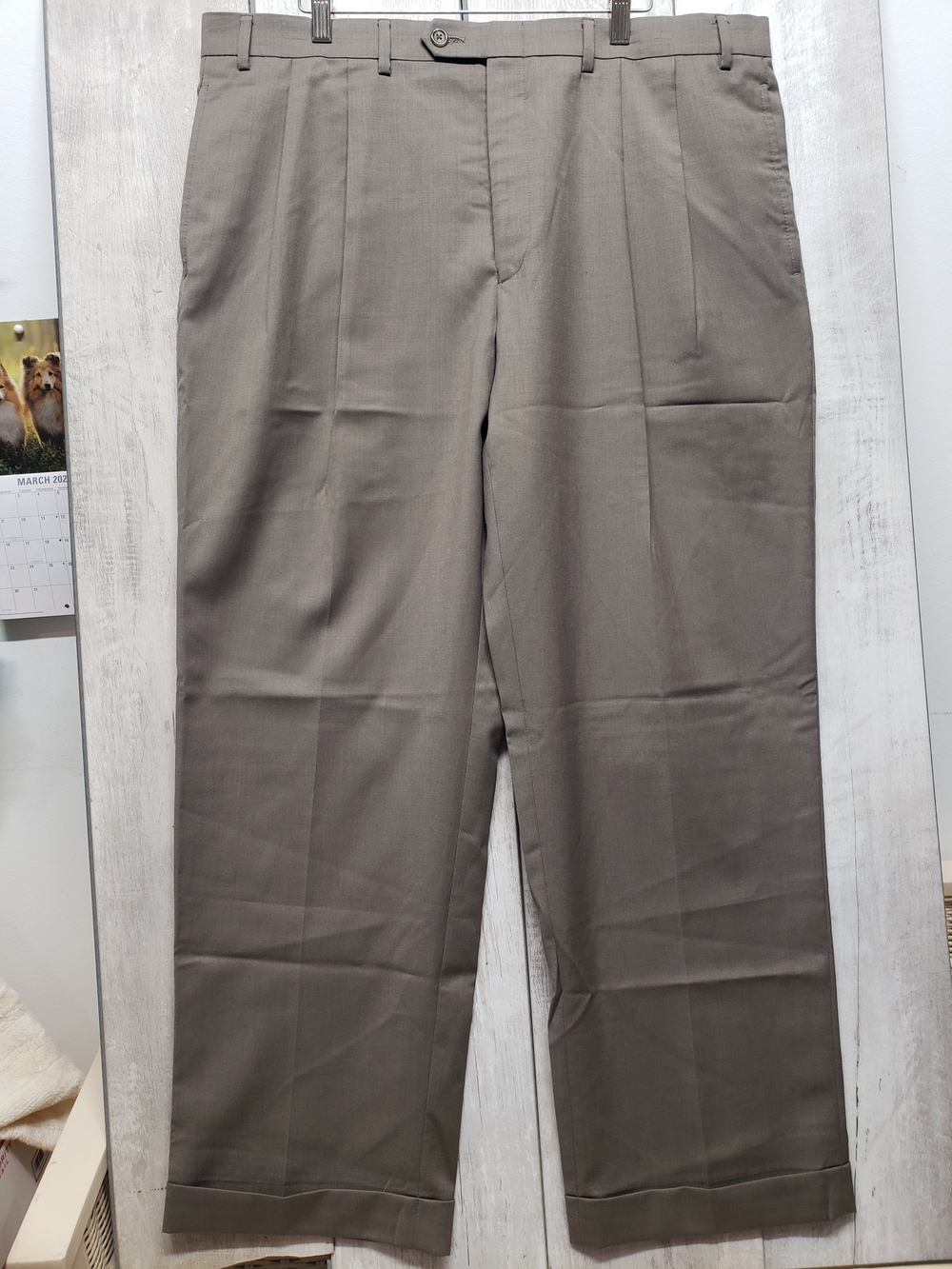 Lauren Ralph Lauren Mens Pleated Wool Dress Pants Cuffed Size 38x30 Old Money
